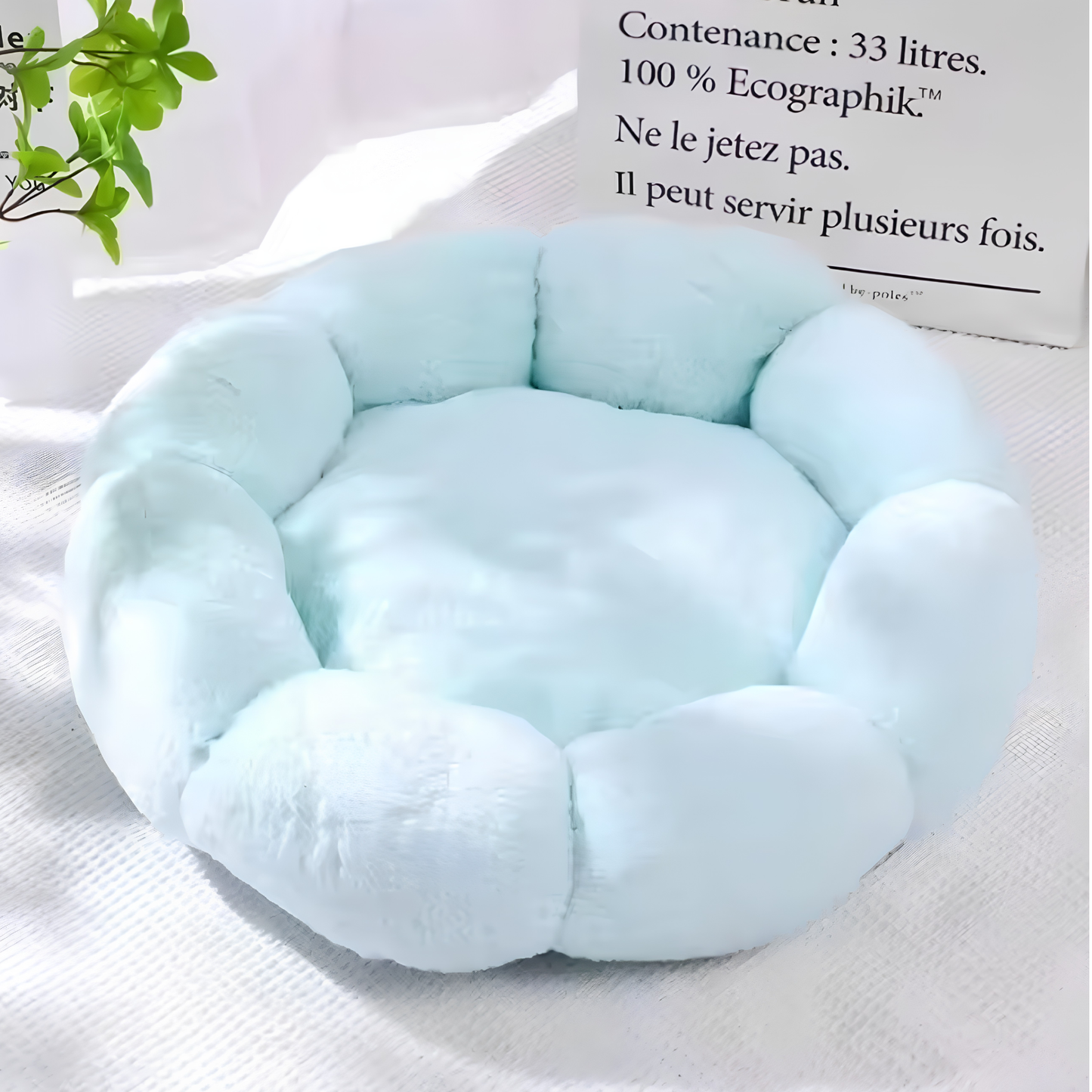 L'Éclosion Douceur : Coussin Chat Fleur & Lit Moelleux Apaisant