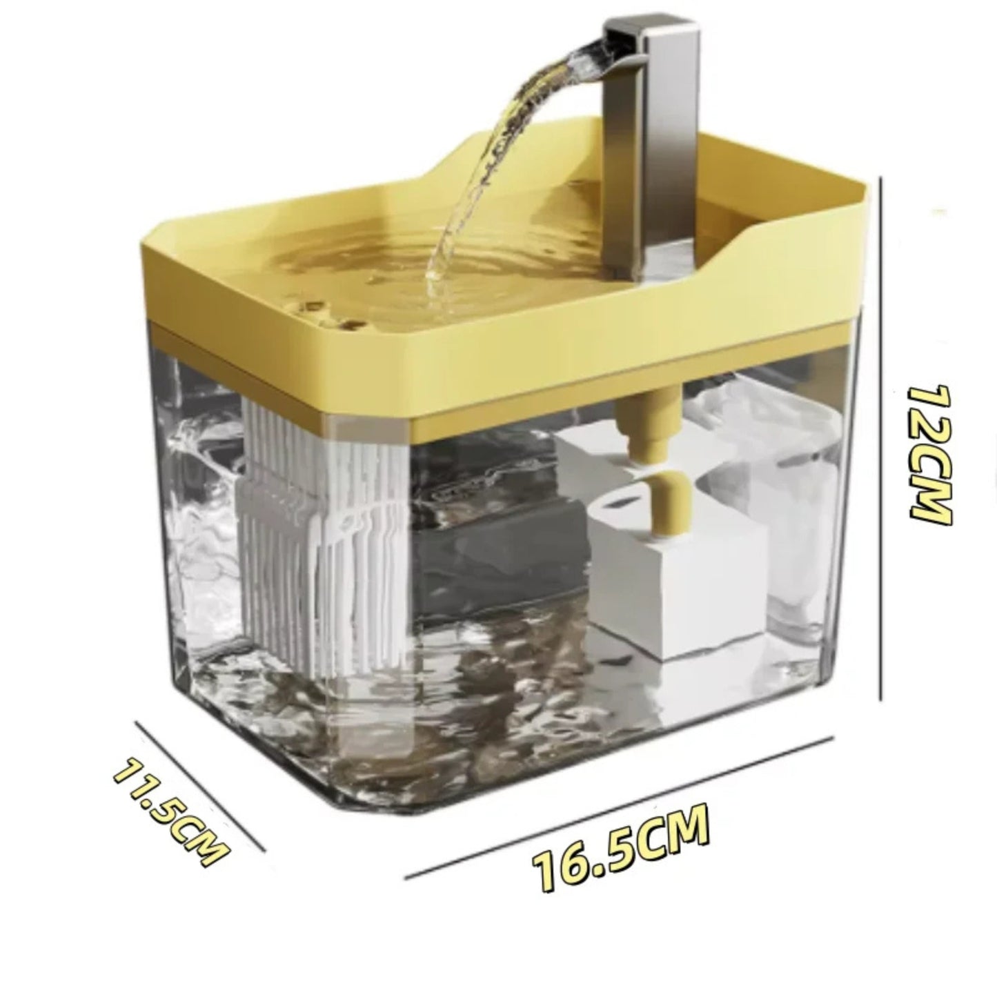 Fontaine à Eau pour Chat Transparente avec Filtre (1.5L)