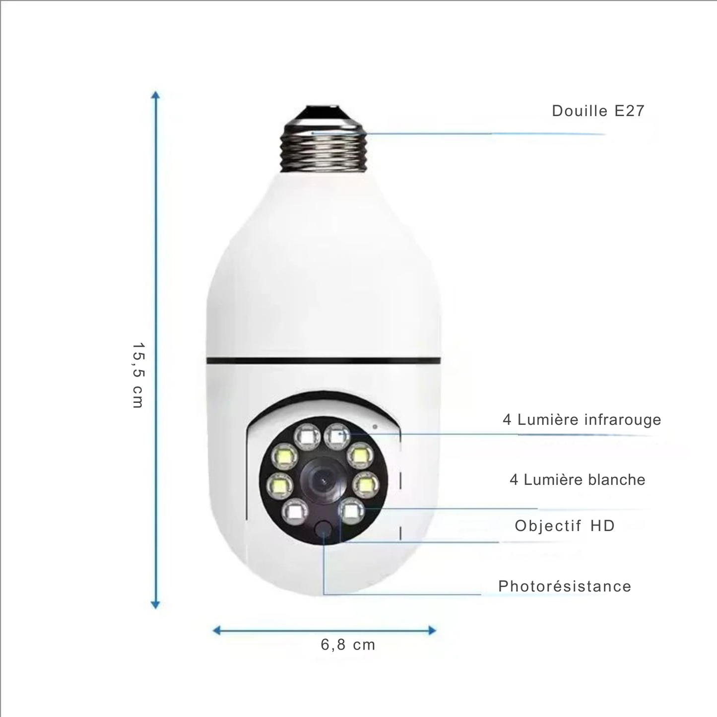 Caméra Connectée "HomeProtect" (Surveillance Animaux & Maison)