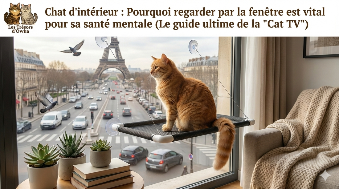 Chat d'intérieur : Pourquoi regarder par la fenêtre est vital pour sa santé mentale (Le guide ultime de la "Cat TV")