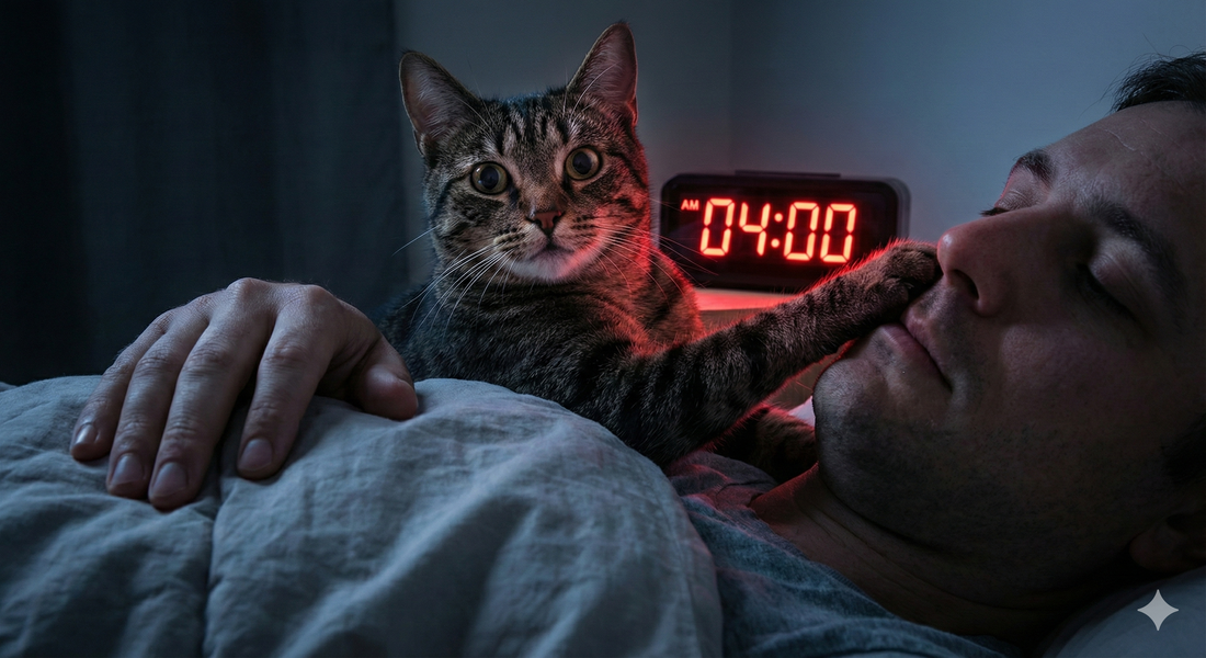 Pourquoi mon chat me réveille la nuit pour manger ? (Le rythme biologique)