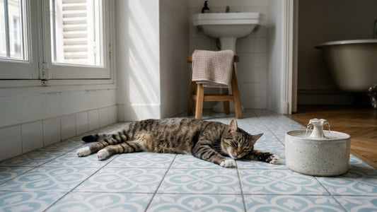 Chat et chaleur en été — signes de coup de chaleur et solutions pour le rafraîchir — Les Trésors d'Owka