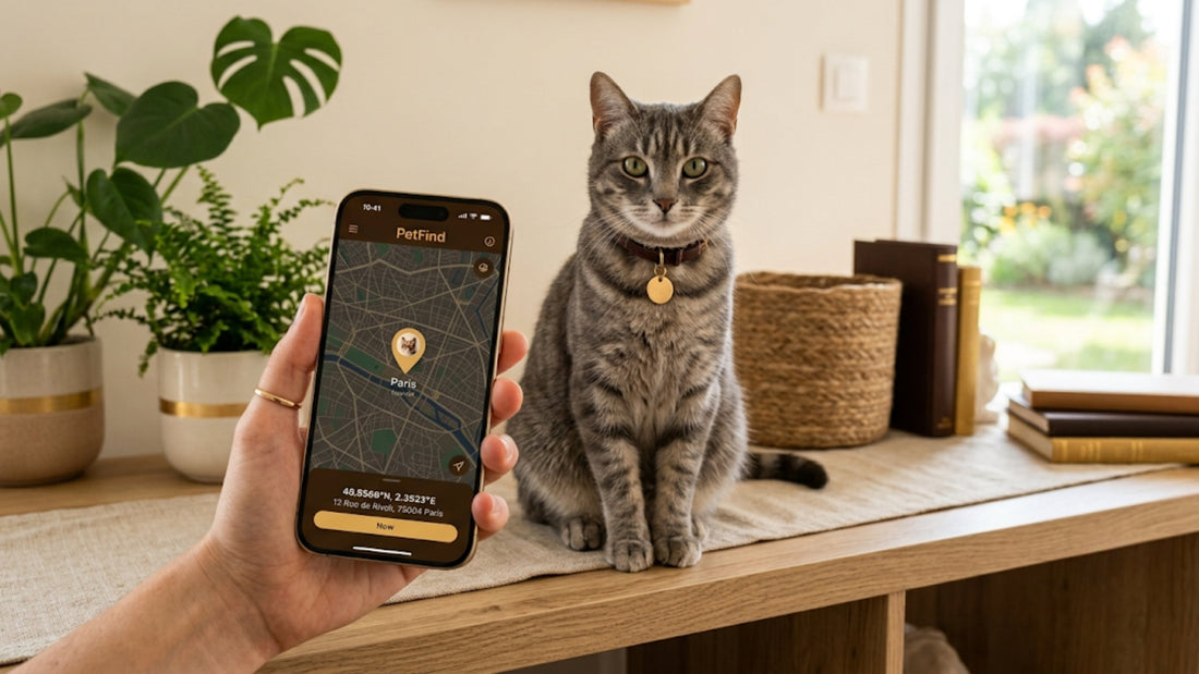 Configuration d'un collier GPS pour chat sur iPhone via l'app Localiser — Les Trésors d'Owka