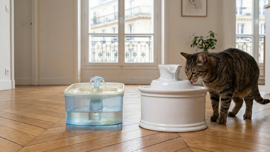 Fontaine à eau chat pas cher vs céramique — comparatif coût réel et rapport qualité/prix — Les Trésors d'Owka