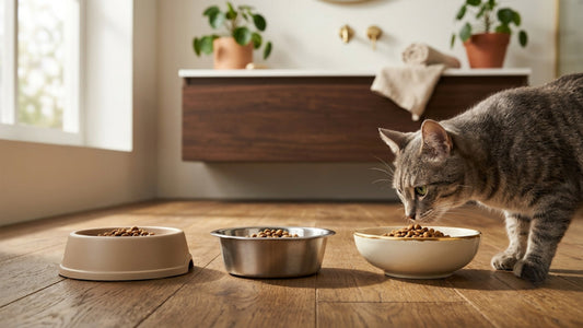 Comparatif de gamelles pour chat en céramique, inox et plastique — Les Trésors d'Owka