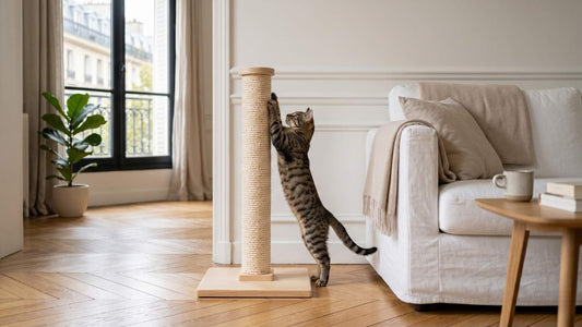 Griffoir pour chaton en sisal naturel avec base stable — Les Trésors d'Owka