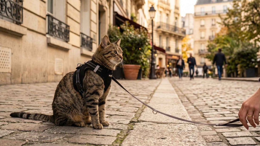 Harnais gilet pour chaton léger et ajustable pour premières sorties en laisse — Les Trésors d'Owka