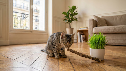 Herbe à chat pour chaton : matatabi et graminées adaptés dès les premiers mois — Les Trésors d'Owka