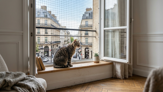 Sécuriser les fenêtres pour son chat — filet et moustiquaire renforcée — Les Trésors d'Owka