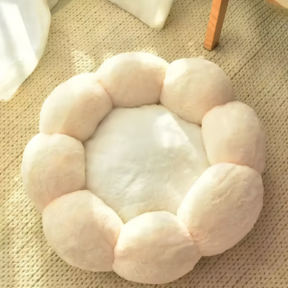 L'Éclosion Douceur : Coussin Chat Fleur & Lit Moelleux Apaisant
