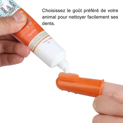 Kit Soin Dentaire Complet : Brosse à Dent & Dentifrice (Chat & Chien)