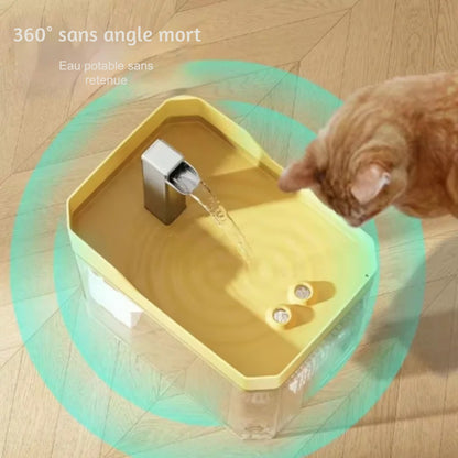 Fontaine à Eau pour Chat Transparente avec Filtre (1.5L)