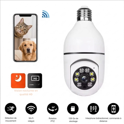 Caméra Connectée "HomeProtect" (Surveillance Animaux & Maison)