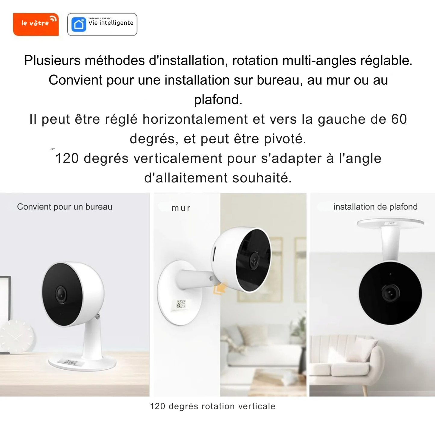 Caméra Connectée "HomeProtect" (Surveillance Animaux & Maison)