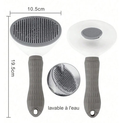 Brosse pour Chat Auto-Nettoyante – Élimine les Poils Morts
