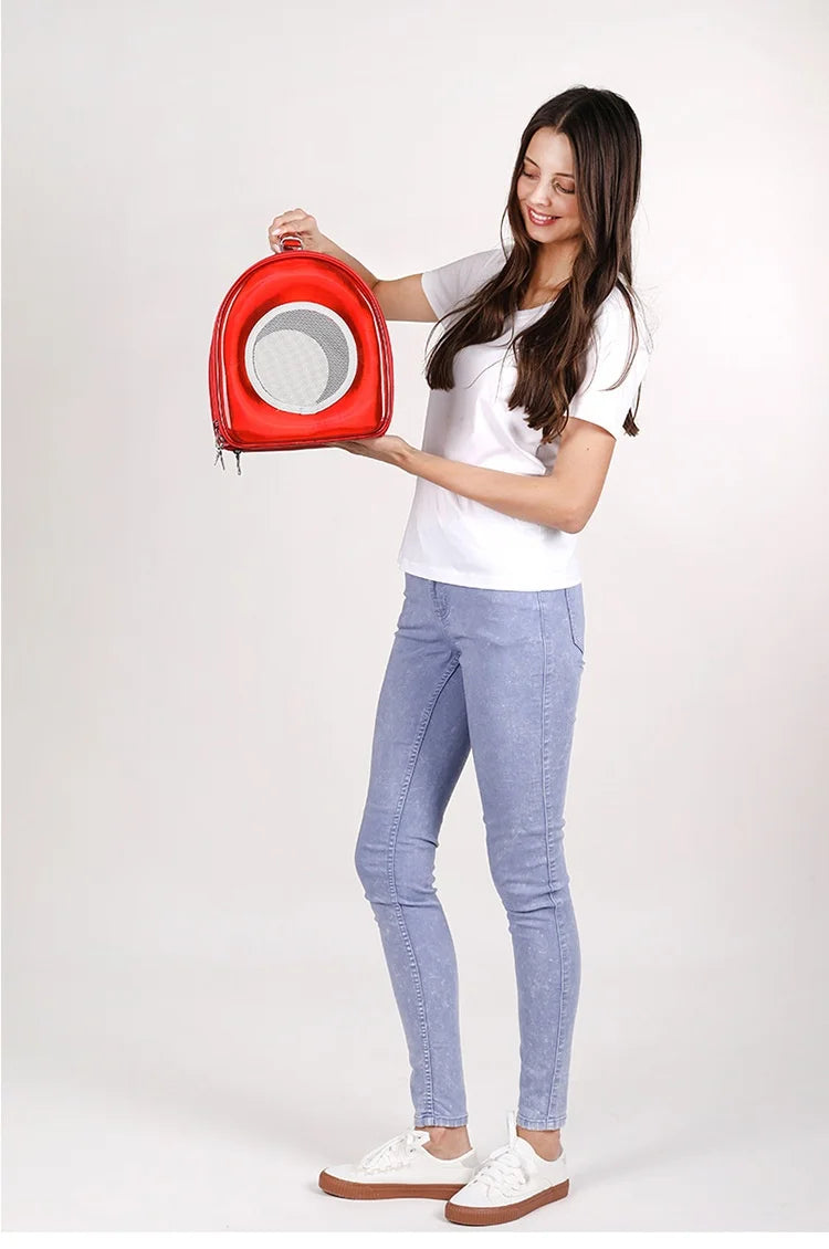 Sac de Transport Chat "Panorama 360" - Transparent, Pliable & Respirant | Owka