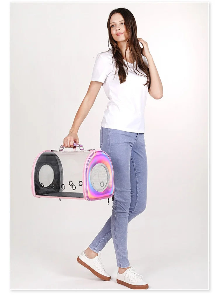 Sac de Transport Chat "Panorama 360" - Transparent, Pliable & Respirant | Owka