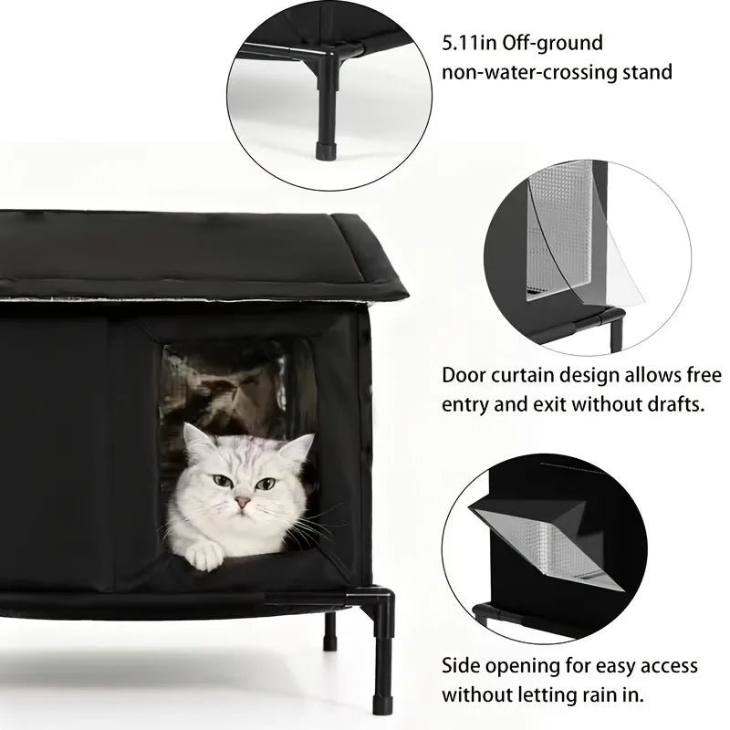 Sol en mousse isolante de la cabane pour chat - Les Trésors d'Owka