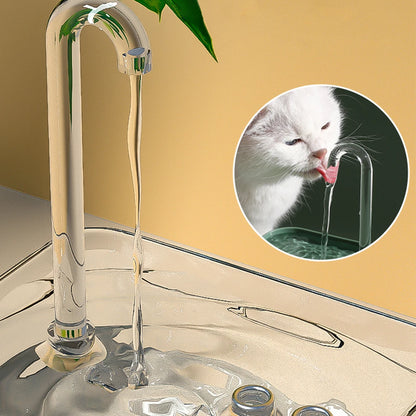 Fontaine à Eau pour Chat "Effet Robinet" (1.5L) – Transparente & Silencieuse