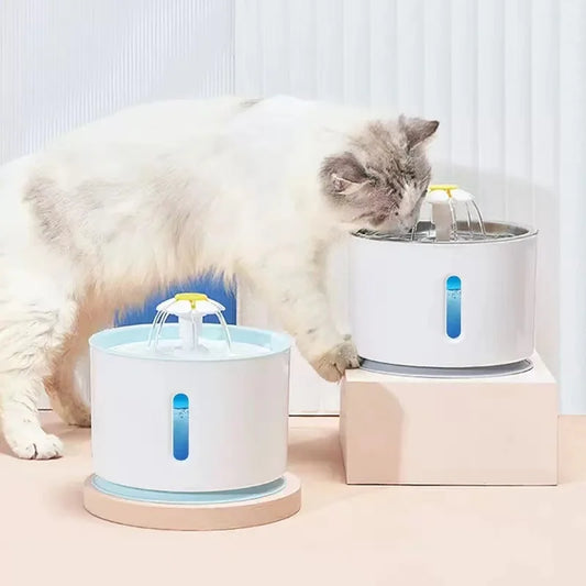 Fontaine à Eau Inox pour Chats – 2,4L avec Filtration Triple et Pompe Silencieuse 💧🐾