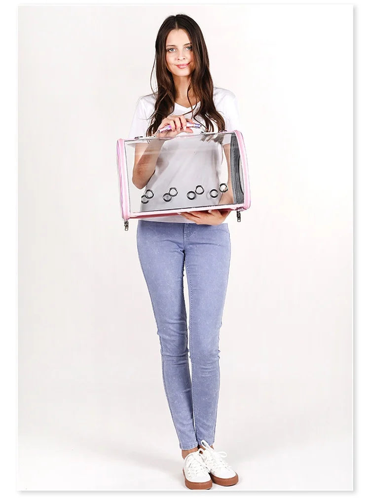 Sac de Transport Chat "Panorama 360" - Transparent, Pliable & Respirant | Owka