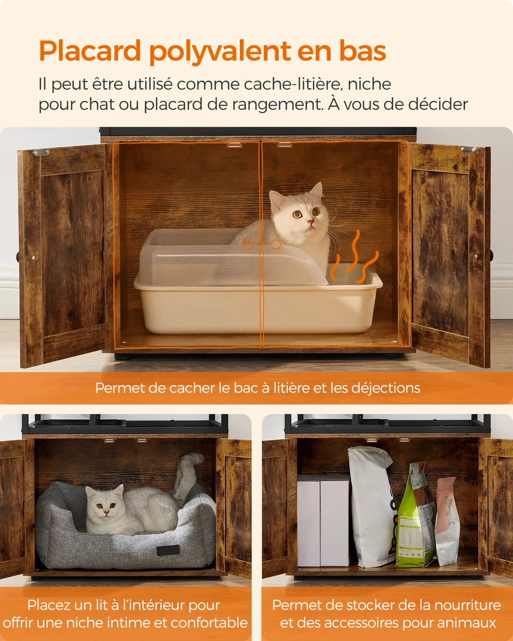 UN CACHE-LITIÈRE ÉLÉGANT