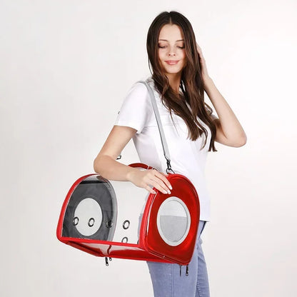 Sac de Transport Chat "Panorama 360" - Transparent, Pliable & Respirant | Owka