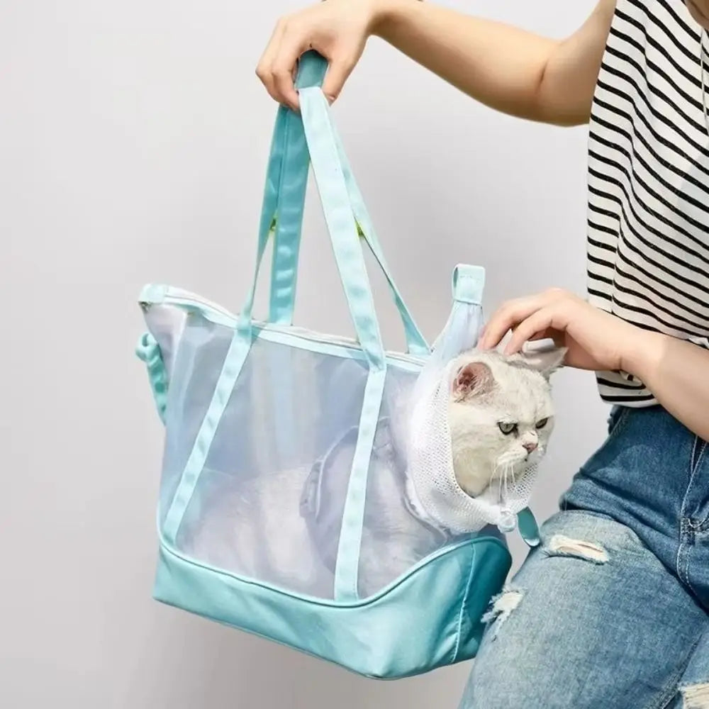 Sac à Main de Transport Chat "Summer Breeze" - Tête Dehors & Vision Panoramique | Owka