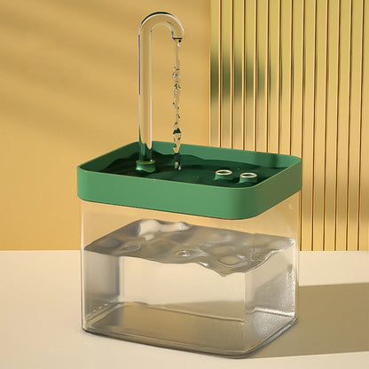 Fontaine à Eau pour Chat "Effet Robinet" (1.5L) – Transparente & Silencieuse