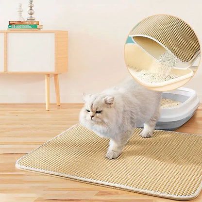Tapis de Litière pour Chat Double Couche – Le Piège Magique