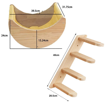 Modules muraux en bois massif pour chats – Créez un parcours félin unique et élégant | Les Trésors d’Owka