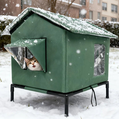 Dimensions de la cabane pour chat tailles M et L - Les Trésors d'Owka