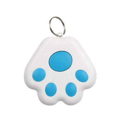 Collier gps chat bleu, équipé d'un petit médaillon de suivi blanc illustré d'un chaton noir. Le visuel montre un chat roux et blanc portant l'accessoire avec la mention « Avec Cat Cat, c'est mini et sûr ». Une solution de localisation ultra-légère, parfaite comme collier gps pour chaton, garantissant confort et sécurité grâce à ce collier gps compact.