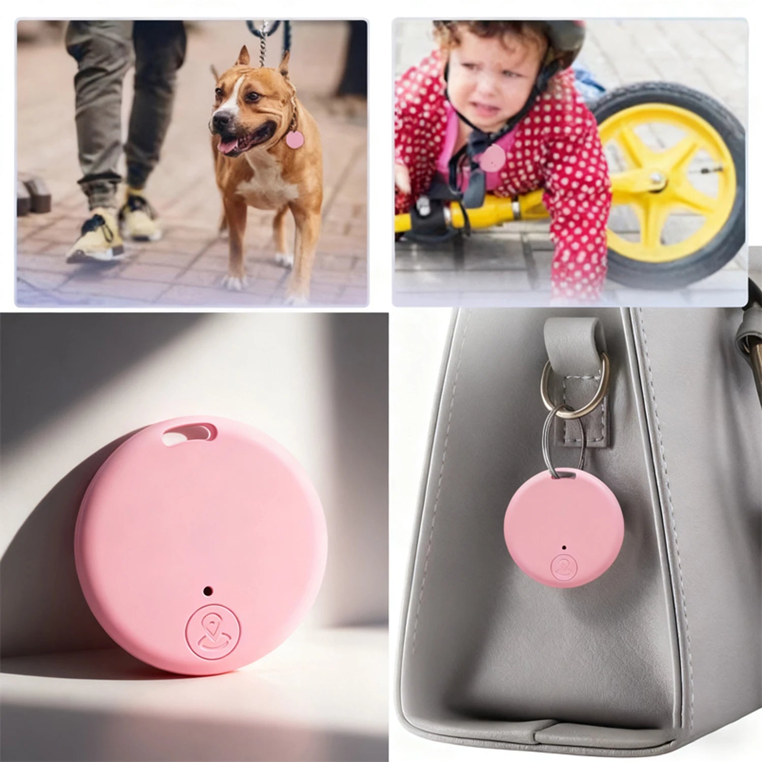 Collier gps chat noir étanche à l'eau et à la poussière avec médaillon illustré d'un chaton noir. L'image montre un chien marchant dans l'eau pour illustrer la résistance du dispositif aux situations de passage à gué quotidiennes. Une solution de sécurité robuste idéale comme collier gps pour chaton, garantissant un fonctionnement fiable via ce collier gps même en extérieur humide