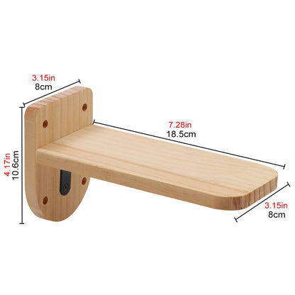 Marche murale pour chat en bois de 18,5 x 8 cm et 10,6 cm de hauteur, avec son équerre de fixation — Les Trésors d'Owka