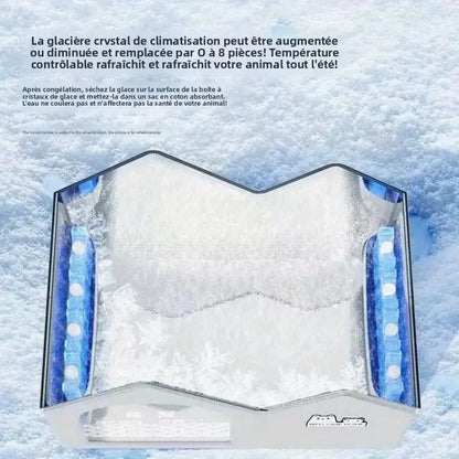 Vue en coupe du système de refroidissement avec pains de glace ajustables pour maison climatisée - Les Trésors d'Owka